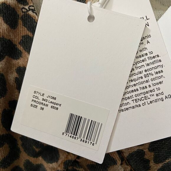 Ganni Leopard Print Midi Denim Dress 38 - Picture 12 of 13